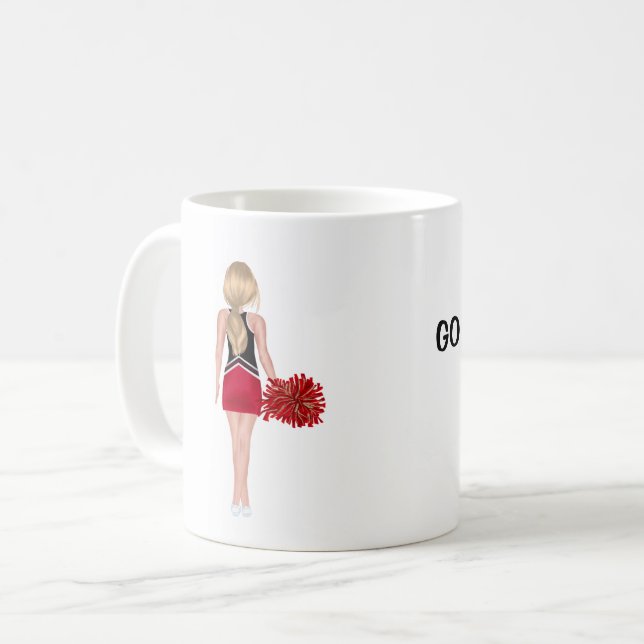 Taza De Café Apreciador rojo y negro personalizado (Anverso izquierdo)