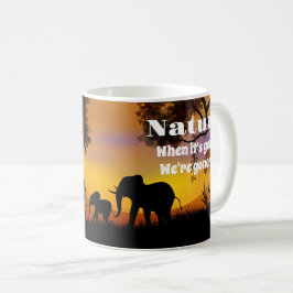 Taza De Café Apreciar la naturaleza y los elefantes