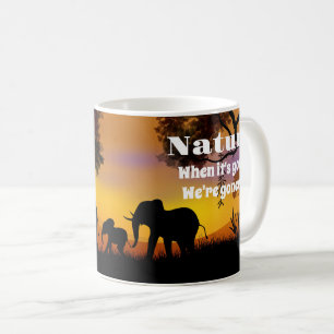 Taza De Café Apreciar la naturaleza y los elefantes