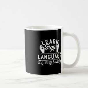 Taza De Café Aprender lenguaje de Rótulo ASL Sensibilización so