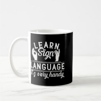 Taza De Café Aprender Lenguaje De Señas Profesor De Asl Concien