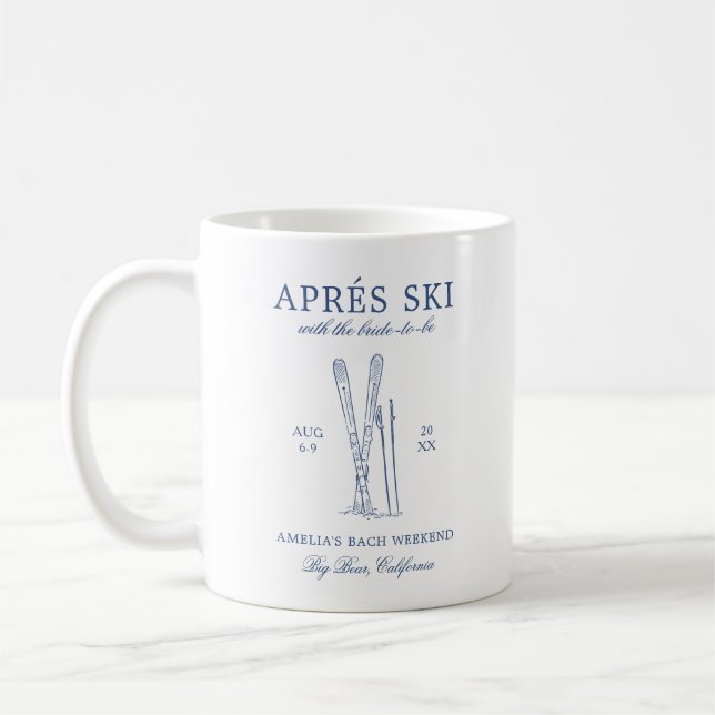 Taza De Café Après Ski Con La Novia Antes De La Boda Fin De Sem (Izquierda)