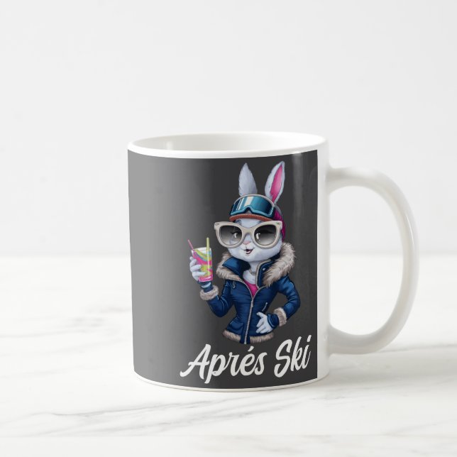 Taza De Café Apres Ski Hat Party Design Ski Bunny Skier Outfit  (Derecha)