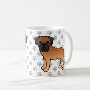 Taza De Café Apricot English Mastiff Cute Cartoong Dog