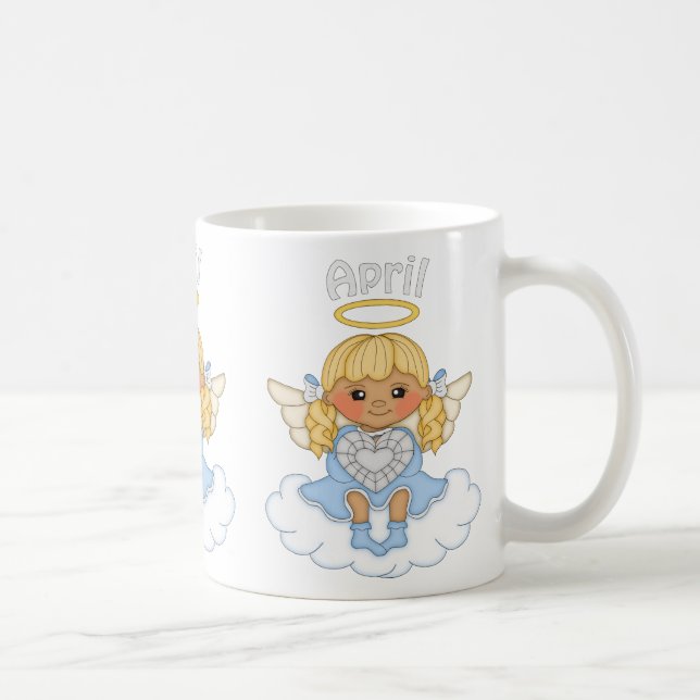 Taza De Café April Angel Birthstone mug (Derecha)