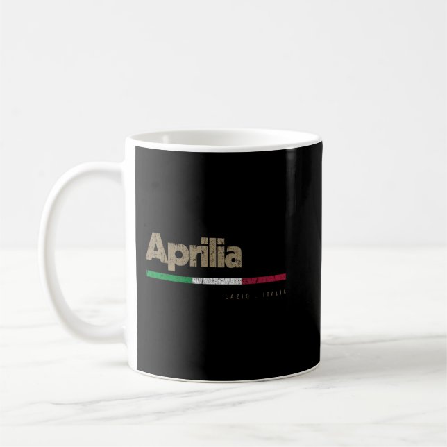 Taza De Café Aprilia Bandera Retro de la ciudad italiana Italia (Izquierda)