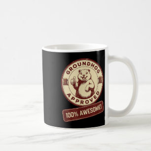 Taza De Café Aprobado por la marmota 100% increíble divertido v