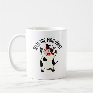 Taza De Café Aprovecha El Momento Vaca Divertida 
