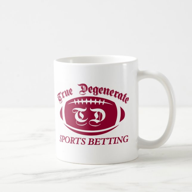 Taza De Café Apuesta degenerada verdadera de los deportes (Derecha)