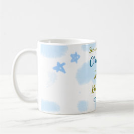 Taza De Café Aqua dorado ella está en la nube nueve shower de n