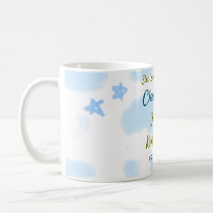 Taza De Café Aqua dorado ella está en la nube nueve shower de n