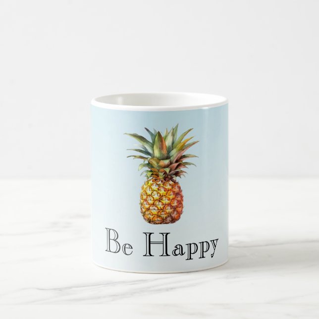 Taza De Café Aqua Ombre Happy Tropical Pineapple (Centro)
