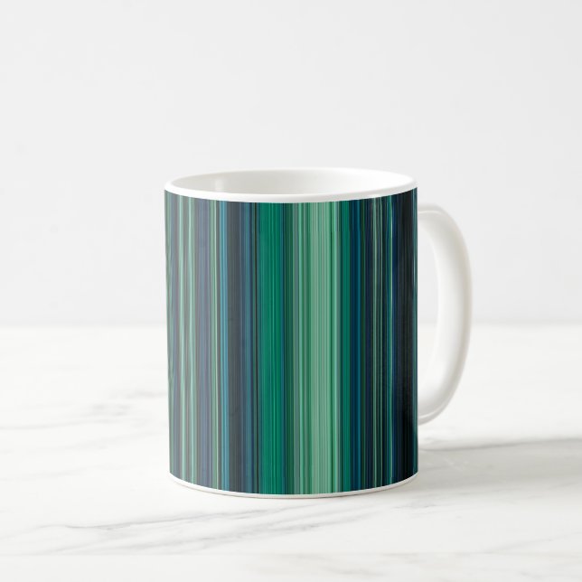 Taza De Café Aqua Stripes (Anverso derecho)