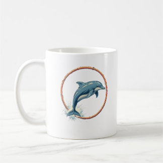 Taza De Café Aqua Stunts del delfín