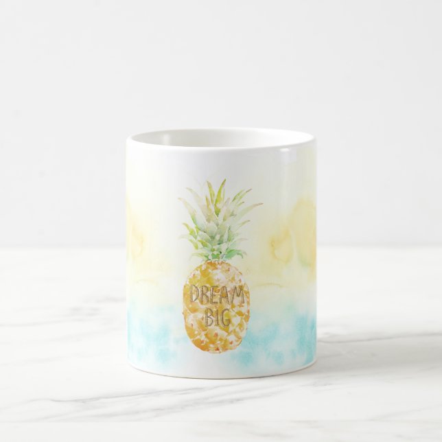 Taza De Café Aqua Yellow Pineapple Gold Dream (Centro)