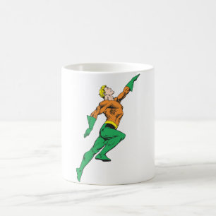 Taza De Café Aquaman salta arriba
