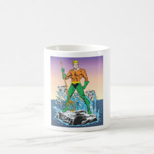 Taza De Café Aquaman Se Pone De Pie Con Spear