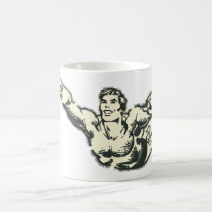 Taza De Café Aquaman Soars BW