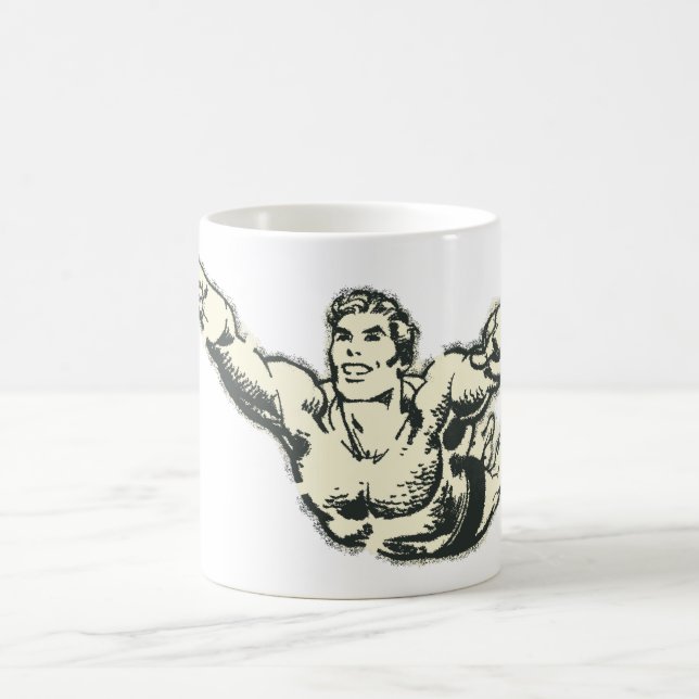 Taza De Café Aquaman Soars BW (Centro)