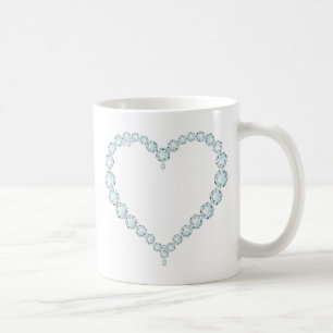 Taza De Café Aquamarine Gem Heart
