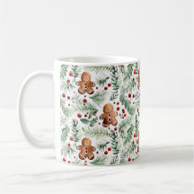 Aquarell Christmas Pattern Lebkuchen Kaffeetasse