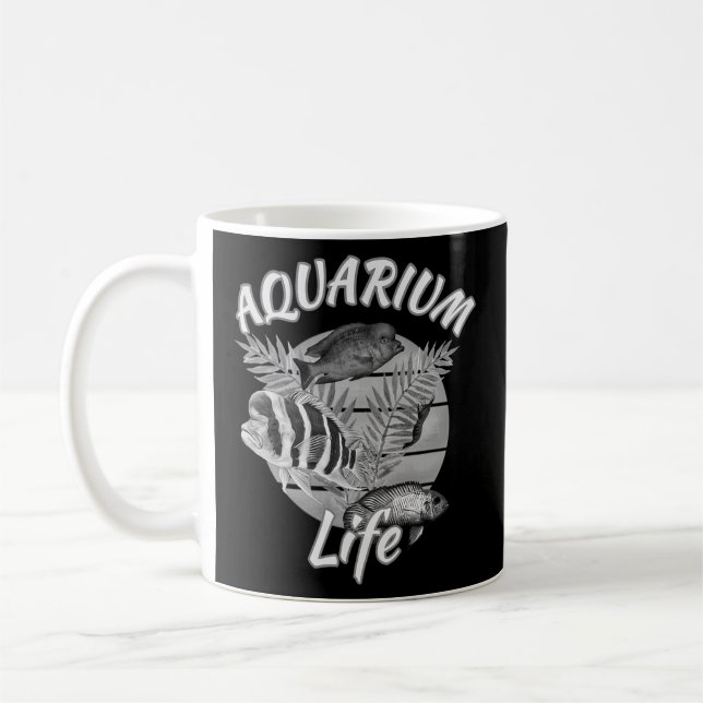 Taza De Café Aquarium Fish Life Frontosa Cichlid Cherry Shrimp (Izquierda)