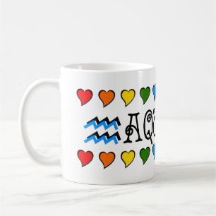 Taza De Café Aquarius 11oz. Mug. del diseñador clásico