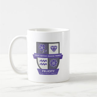 Taza De Café Aquarius Birthday Crest™ for February 1-18 Mug