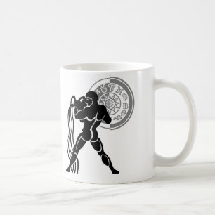 Taza De Café Aquarius de estilo griego vertiendo agua