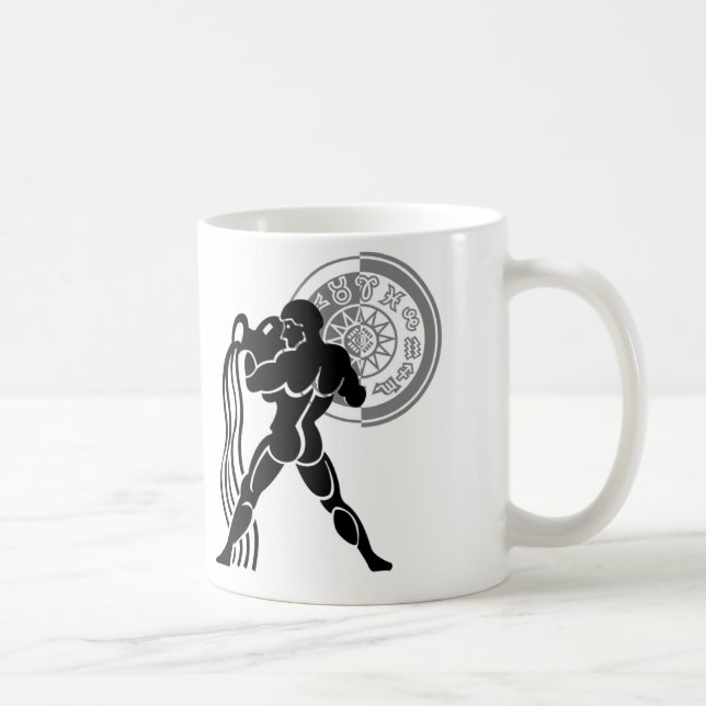 Taza De Café Aquarius de estilo griego vertiendo agua (Derecha)