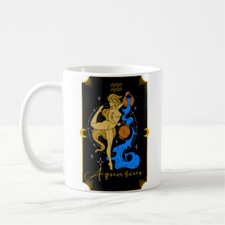 Taza De Café Aquarius Saucy Rótulos Astrológica Mug