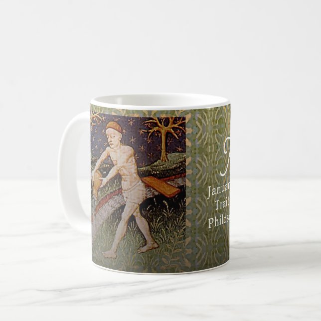 Taza De Café Aquarius Water Bearer Zodiac Rótulo Fiesta de Cump