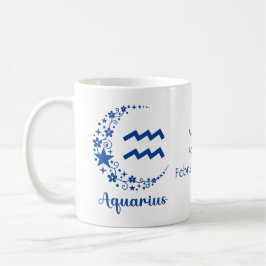 Taza De Café Aquarius Zodiac Astrología Regalo de cumpleaños Az