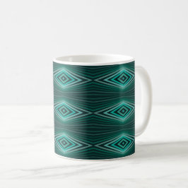 Taza De Café Aquatic Colors In Angled Watercolor Paint Stripes