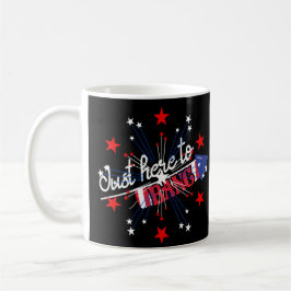 Taza De Café AQUÍ A BANG graciosos fuegos artificiales del 4 de