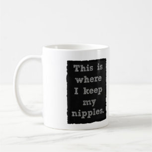 Taza De Café Aquí es donde guardo mis entrerroscas