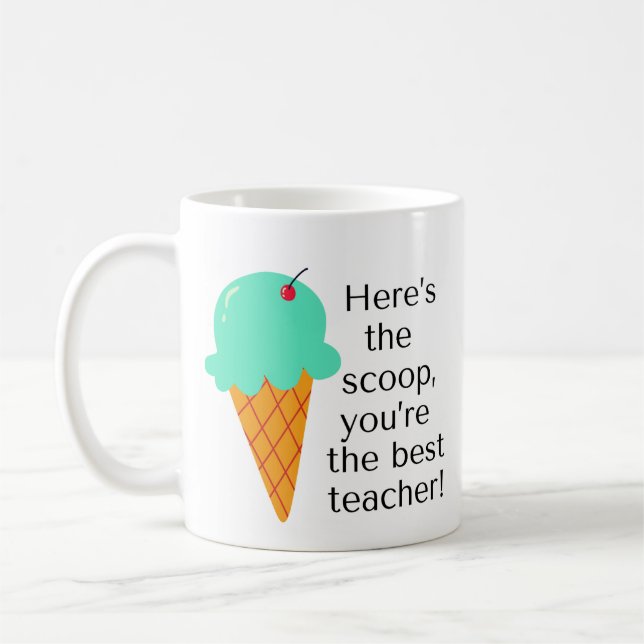 Taza De Café Aquí está la primicia, ¡eres el mejor profesor! (Izquierda)