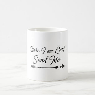 Taza De Café Aquí estoy, Señor, Envíame una cita verbal