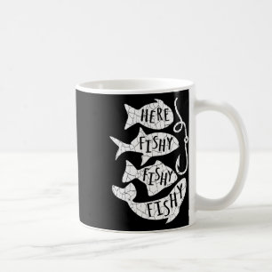 Taza De Café Aquí Fish Fisher Gracioso Regalo Para Los Amantes