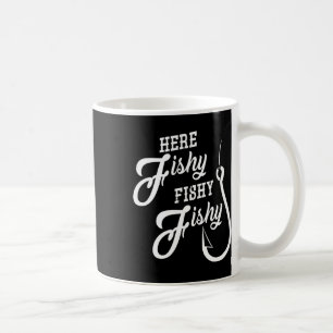 Taza De Café Aquí Fishy Fisher Gracioso Regalo de Pesca Buena S