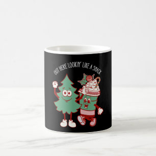 Taza De Café Aquí fuera pareciendo un tentempié pastel de árbol