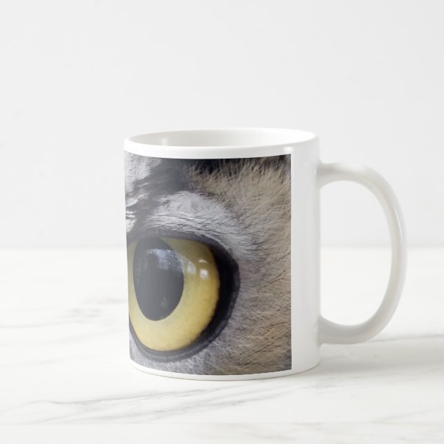 Taza De Café "Aquí le está mirando", el arte del lobo de Steven (Derecha)