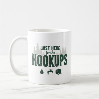 TAZA DE CAFÉ AQUÍ PARA EL CAMPING DE HOOKUPS