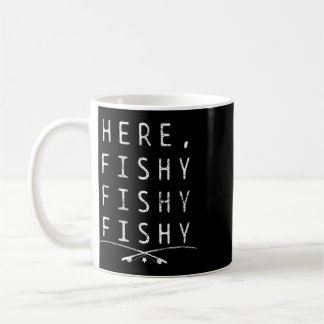Taza De Café Aquí pescando pescador