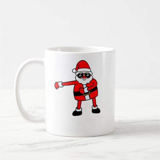 Taza De Café Aquí viene el árbol de navidad del reno de la seda (Izquierda)