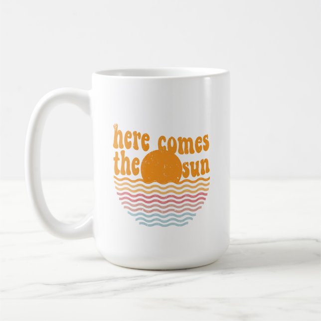 Taza De Café Aquí viene el retro del sol (Izquierda)