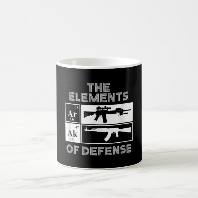 Taza De Café AR15 AK47 Elements of Defense Periodic Table (Centro)