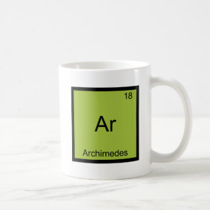 Taza De Café Ar - Archimedes Camiseta Divertida de Símbolo de E