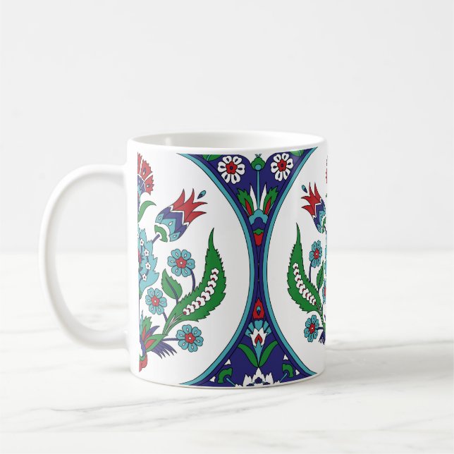 Taza De Café Árabe turco, flores de tulipán, patrón ininterrump (Izquierda)