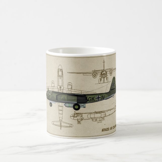 Taza De Café Arado-Flugzeugwerke-Arado-Ar234B2 (Centro)